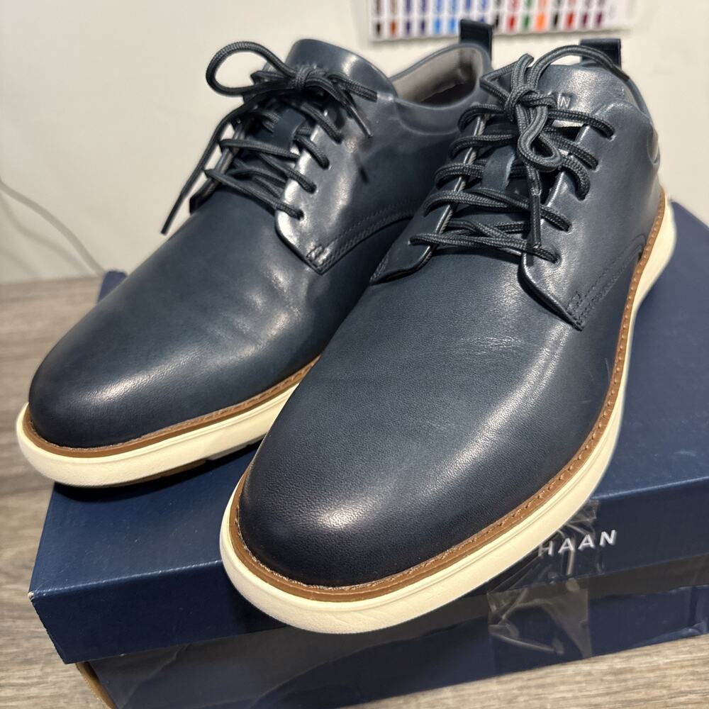 Cole Haan Men's Grand Remix Oxford Dress Shoe Navy Size 10 - Picture 4 of 10